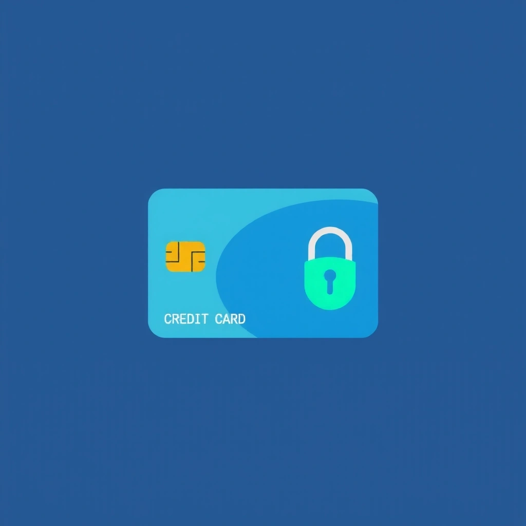 Icône de carte de crédit sécurisée