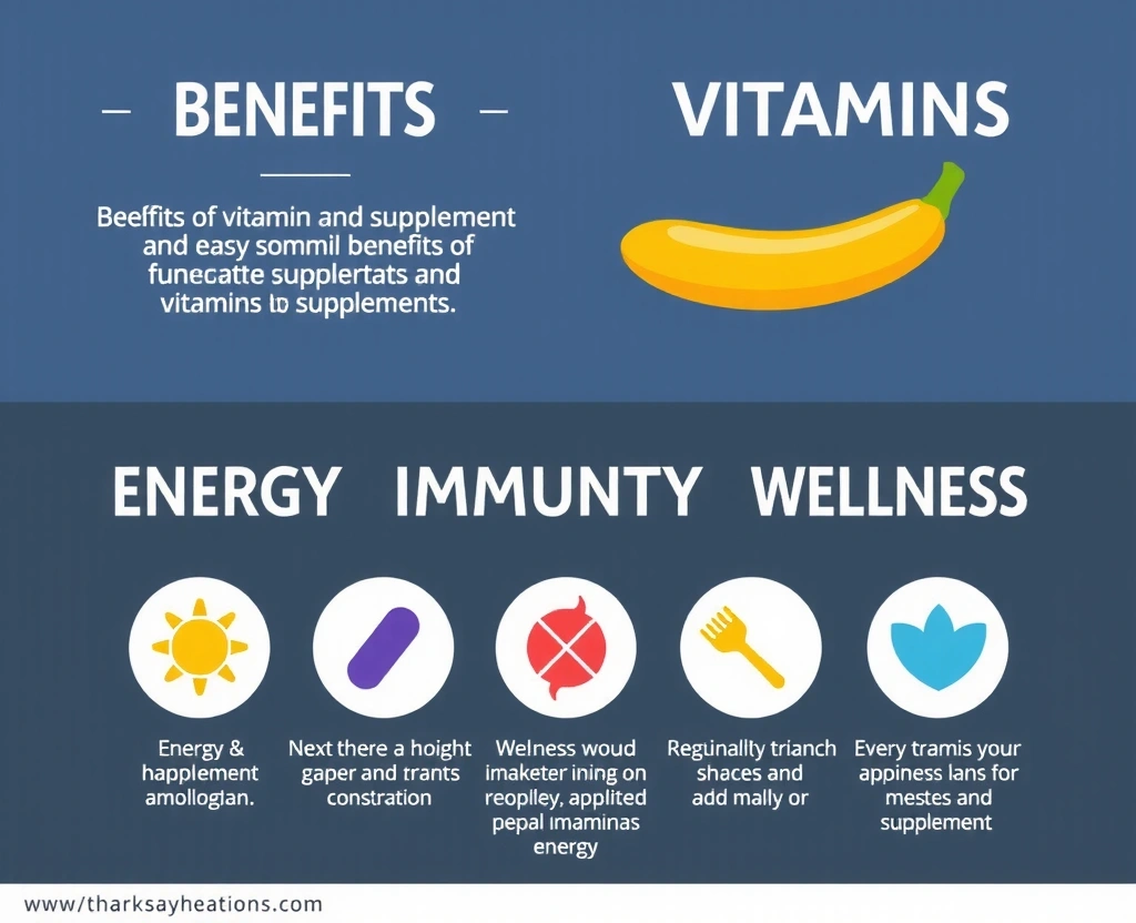 Graphique illustrant les bénéfices des vitamines