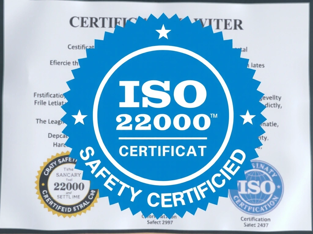 Badge ISO 22000 pour la sécurité alimentaire de Lyonchefcv